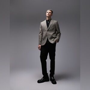 Topman Wool Mix Slim Blazer in Brown,NWOT ,Sz : US36 (M)